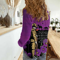 ANZAC Soldier and War Animals Women Casual Shirt We Will Remember Them LT15 - Polynesian Pride