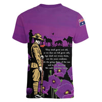 ANZAC Soldier and War Animals Women V-Neck T-Shirt We Will Remember Them