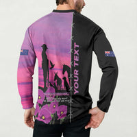 Personalised ANZAC War Animals Button Sweatshirt Lest We Forget Memorial