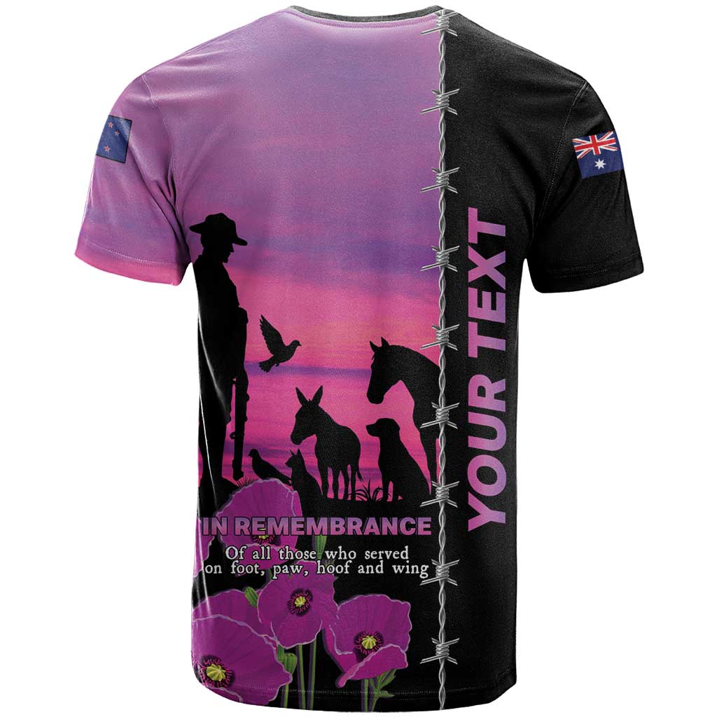 Personalised ANZAC War Animals T Shirt Lest We Forget Memorial LT15 - Polynesian Pride