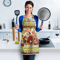 Hawaiian Santa Aloha Pineapple Christmas Apron Mele Kalikimaka - Polynesian Pride