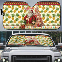 Hawaiian Santa Aloha Pineapple Christmas Auto Sun Shade Mele Kalikimaka LT15 Cream - Polynesian Pride