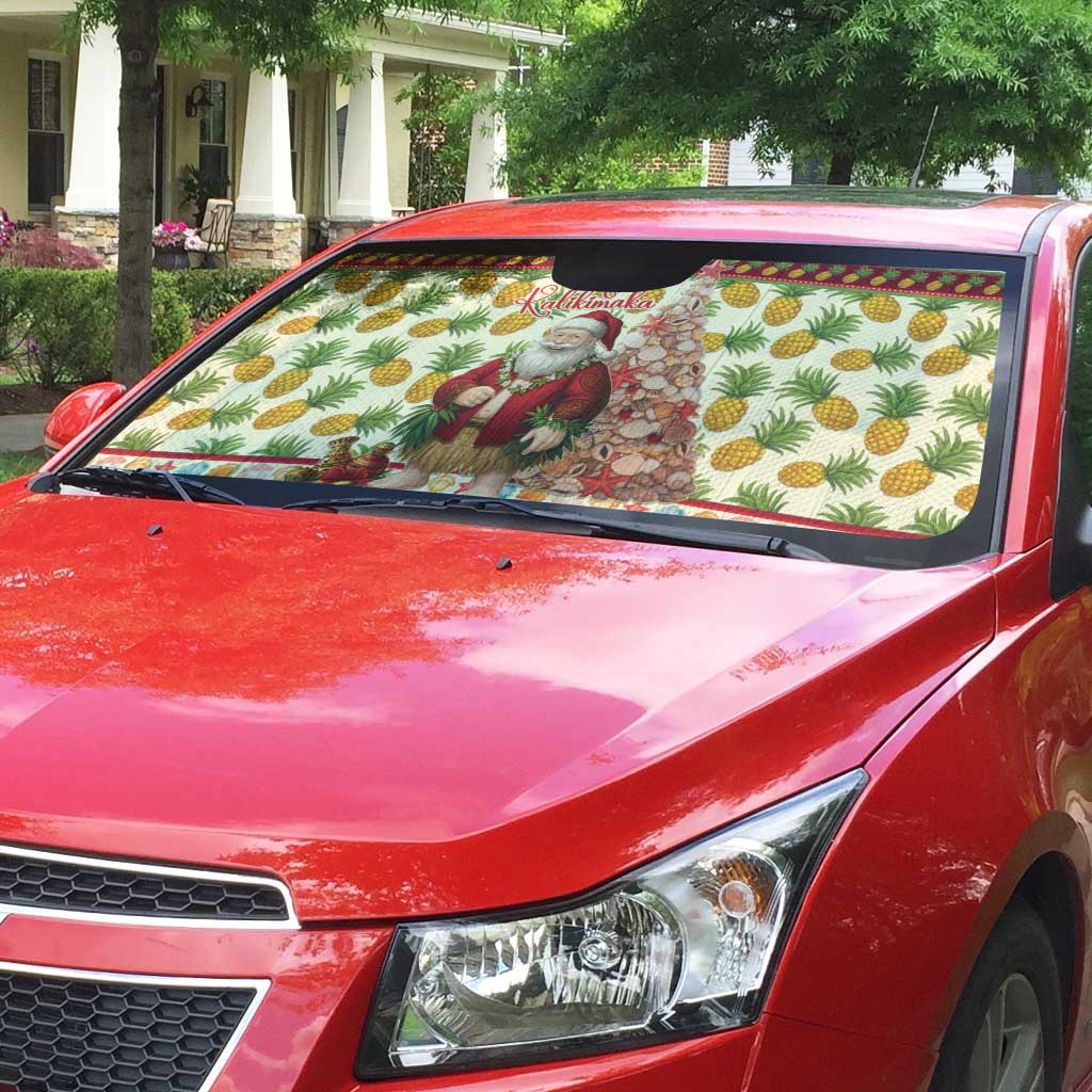Hawaiian Santa Aloha Pineapple Christmas Auto Sun Shade Mele Kalikimaka LT15 - Polynesian Pride