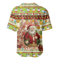 Hawaiian Santa Aloha Pineapple Christmas Baseball Jersey Mele Kalikimaka - Polynesian Pride