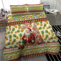 Hawaiian Santa Aloha Pineapple Christmas Bedding Set Mele Kalikimaka LT15 - Polynesian Pride