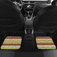 Hawaiian Santa Aloha Pineapple Christmas Car Mats Mele Kalikimaka LT15 Set 2pcs - Back Cream - Polynesian Pride