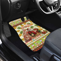 Hawaiian Santa Aloha Pineapple Christmas Car Mats Mele Kalikimaka LT15 - Polynesian Pride