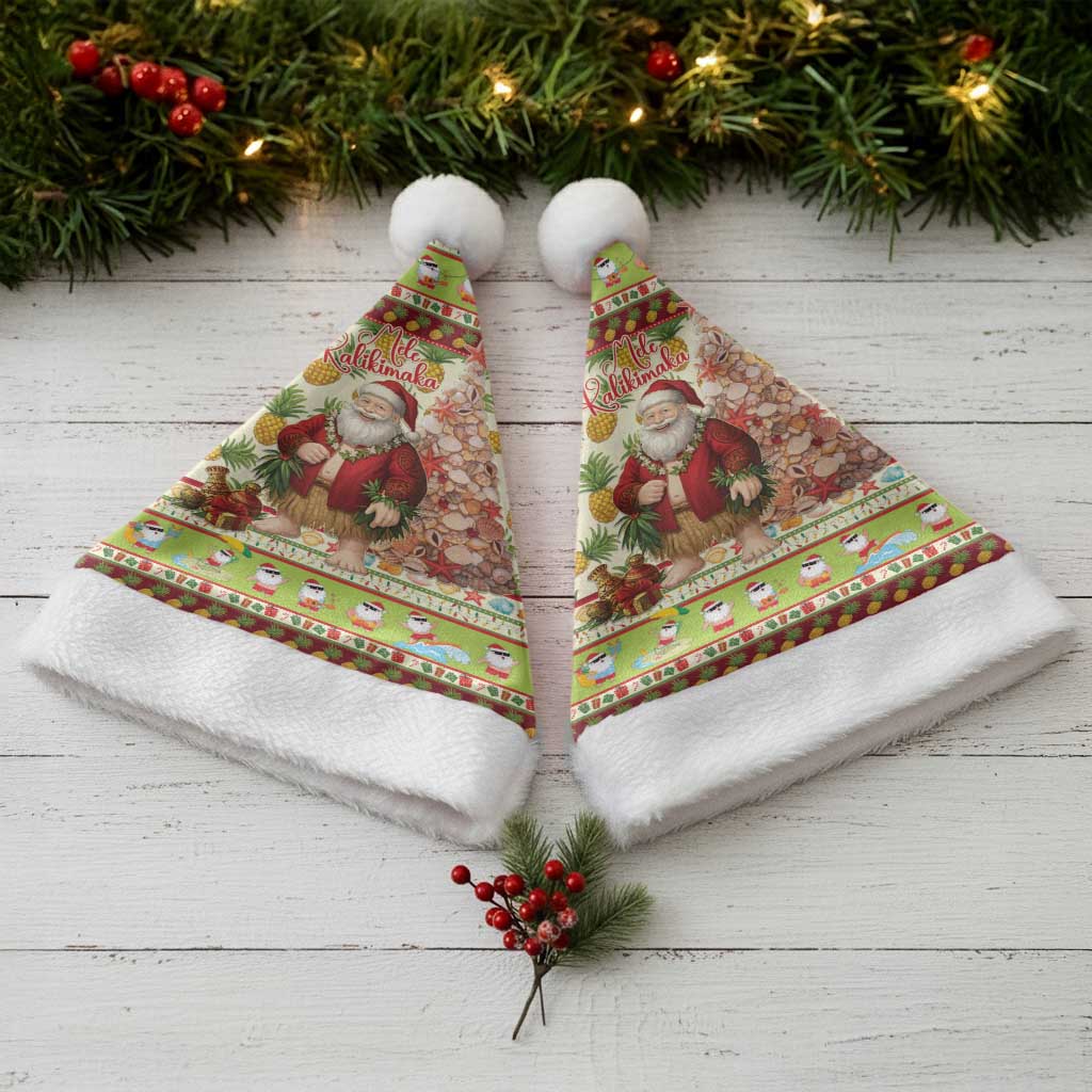 Hawaiian Santa Aloha Pineapple Christmas Santa Hat Mele Kalikimaka LT15 - Polynesian Pride