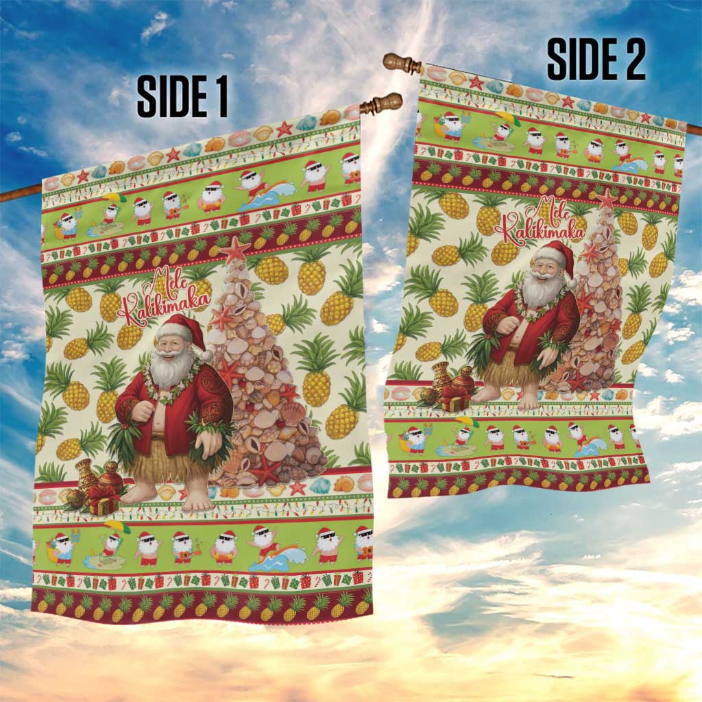 Hawaiian Santa Aloha Pineapple Christmas Garden Flag Mele Kalikimaka LT15 - Polynesian Pride