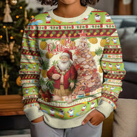 Hawaiian Santa Aloha Pineapple Christmas Kid Ugly Christmas Sweater Mele Kalikimaka LT15 - Polynesian Pride