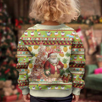 Hawaiian Santa Aloha Pineapple Christmas Kid Ugly Christmas Sweater Mele Kalikimaka LT15 - Polynesian Pride