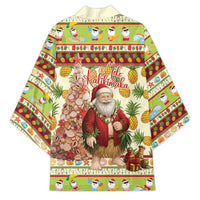 Hawaiian Santa Aloha Pineapple Christmas Kimono Mele Kalikimaka LT15 - Polynesian Pride