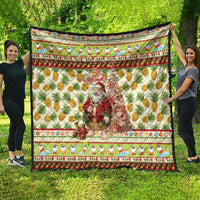 Hawaiian Santa Aloha Pineapple Christmas Quilt Mele Kalikimaka LT15 - Polynesian Pride