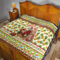 Hawaiian Santa Aloha Pineapple Christmas Quilt Mele Kalikimaka LT15 - Polynesian Pride
