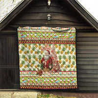 Hawaiian Santa Aloha Pineapple Christmas Quilt Mele Kalikimaka LT15 - Polynesian Pride