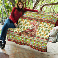 Hawaiian Santa Aloha Pineapple Christmas Quilt Mele Kalikimaka LT15 - Polynesian Pride