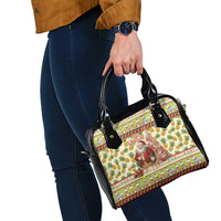 Hawaiian Santa Aloha Pineapple Christmas Shoulder Handbag Mele Kalikimaka LT15 - Polynesian Pride