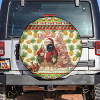 Hawaiian Santa Aloha Pineapple Christmas Spare Tire Cover Mele Kalikimaka LT15 Cream - Polynesian Pride