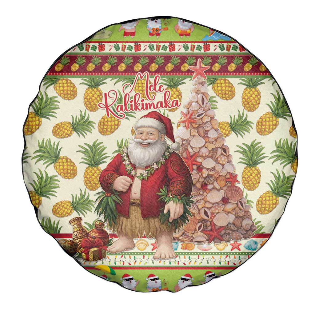 Hawaiian Santa Aloha Pineapple Christmas Spare Tire Cover Mele Kalikimaka LT15 - Polynesian Pride