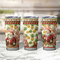 Hawaiian Santa Aloha Pineapple Christmas Tumbler Cup Mele Kalikimaka LT15 - Polynesian Pride