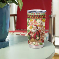 Hawaiian Santa Aloha Pineapple Christmas Tumbler Cup Mele Kalikimaka LT15 - Polynesian Pride