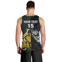 New Zealand and South Africa Rugby Custom Men Tank Top Silver Fern With Springboks