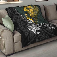 New Zealand and South Africa Rugby Quilt Maori Kiwi With Springboks
