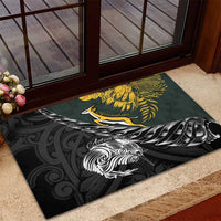 New Zealand and South Africa Rugby Rubber Doormat Maori Kiwi With Springboks