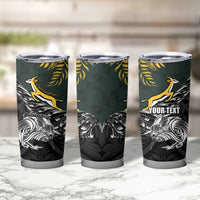 New Zealand and South Africa Rugby Personalised Tumbler Cup Maori Kiwi With Springboks