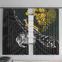 New Zealand and South Africa Rugby Window Curtain Maori Kiwi With Springboks