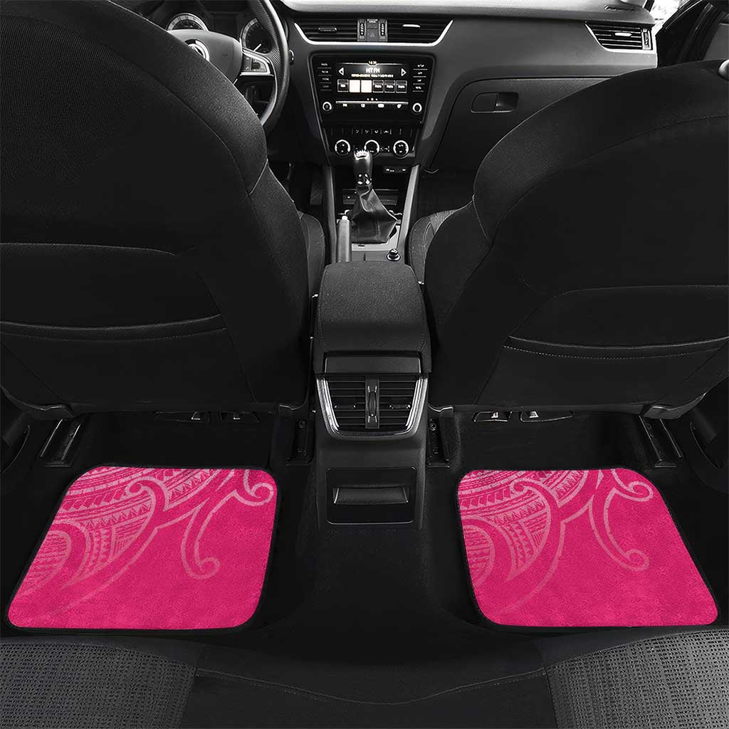 New Zealand Silver Fern Rugby Custom Car Mats Maori Tiki Pink Version