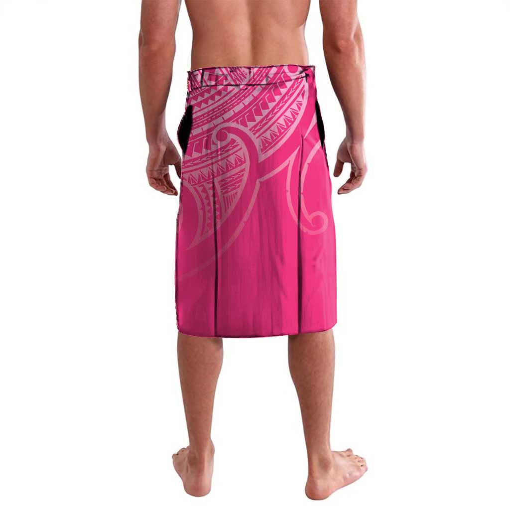 New Zealand Silver Fern Rugby Custom Lavalava Maori Tiki Pink Version