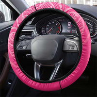 New Zealand Silver Fern Rugby Steering Wheel Cover Maori Tiki Pink Version