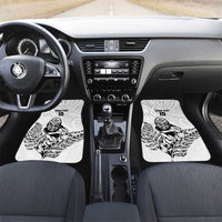 New Zealand Silver Fern Rugby Custom Car Mats Maori Tiki White Version