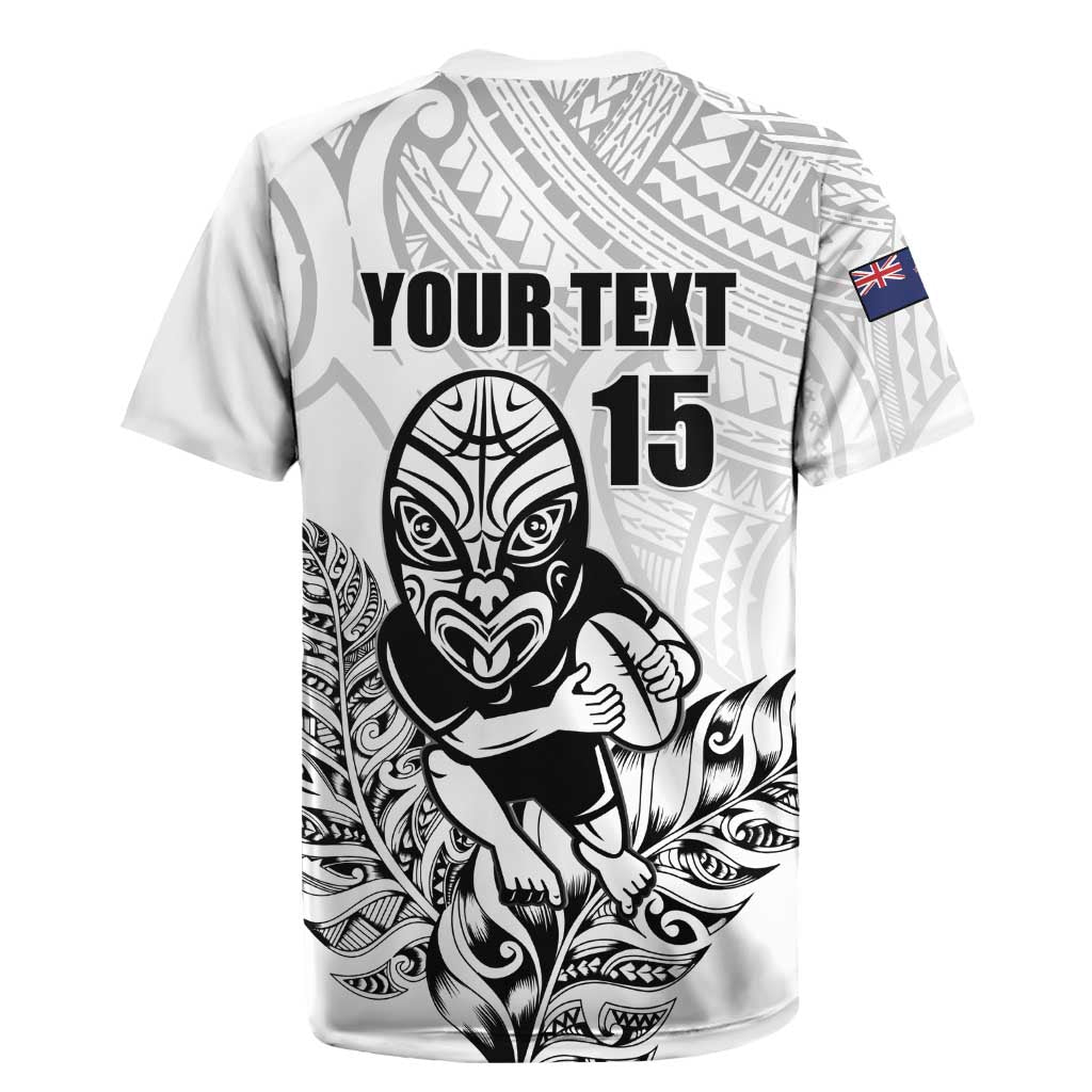 New Zealand Silver Fern Rugby Custom Rugby Jersey Maori Tiki White Version