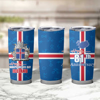 Iceland Icelandic National Day Tumbler Cup Happy 81th Anniversary