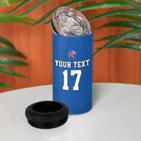 Iceland Basketball Custom 4 in 1 Can Cooler Tumbler Blue Style