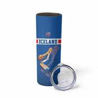 Iceland Basketball Custom Skinny Tumbler Blue Style