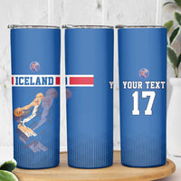 Iceland Basketball Custom Skinny Tumbler Blue Style