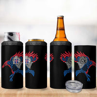 Iceland Viking Culture 4 in 1 Can Cooler Tumbler Norse Mythology Raven Tattoo