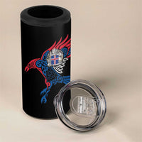 Iceland Viking Culture 4 in 1 Can Cooler Tumbler Norse Mythology Raven Tattoo