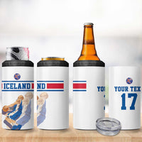 Iceland Basketball Custom 4 in 1 Can Cooler Tumbler White Style