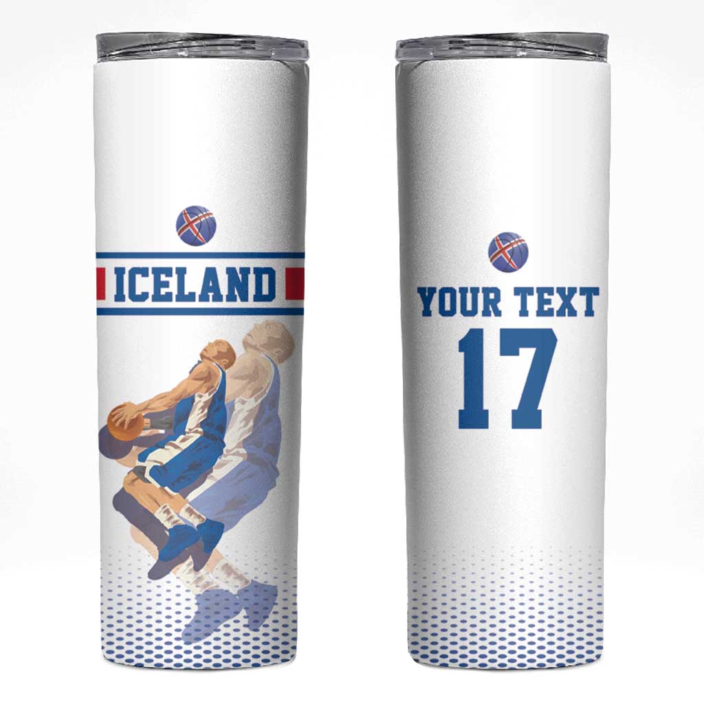 Iceland Basketball Custom Skinny Tumbler White Style