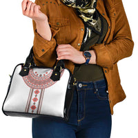 Bulgarian Embroidery Style Seamless Pattern Shoulder Handbag