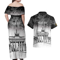 Personalized Germany Berlin Wall Couples Matching Off Shoulder Maxi Dress and Hawaiian Shirt Tag der Deutschen Einheit