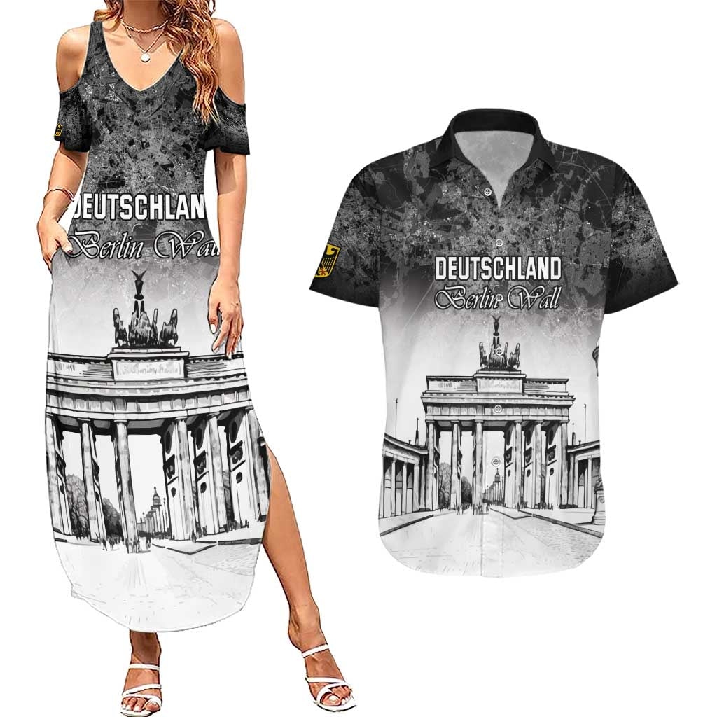 Personalized Germany Berlin Wall Couples Matching Summer Maxi Dress and Hawaiian Shirt Tag der Deutschen Einheit