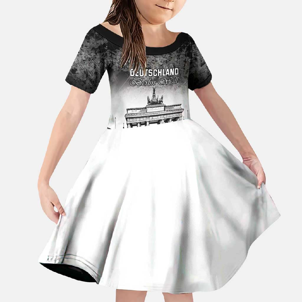 Personalized Germany Berlin Wall Family Matching Off Shoulder Maxi Dress and Hawaiian Shirt Tag der Deutschen Einheit