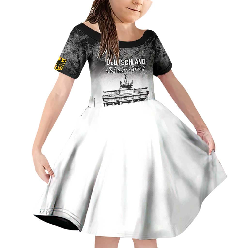 Personalized Germany Berlin Wall Family Matching Off Shoulder Short Dress and Hawaiian Shirt Tag der Deutschen Einheit