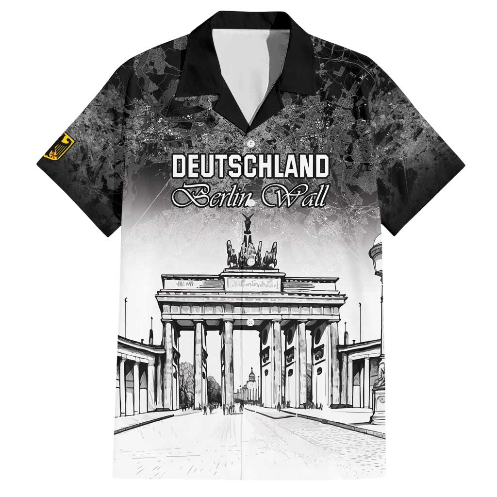 Personalized Germany Berlin Wall Family Matching Short Sleeve Bodycon Dress and Hawaiian Shirt Tag der Deutschen Einheit