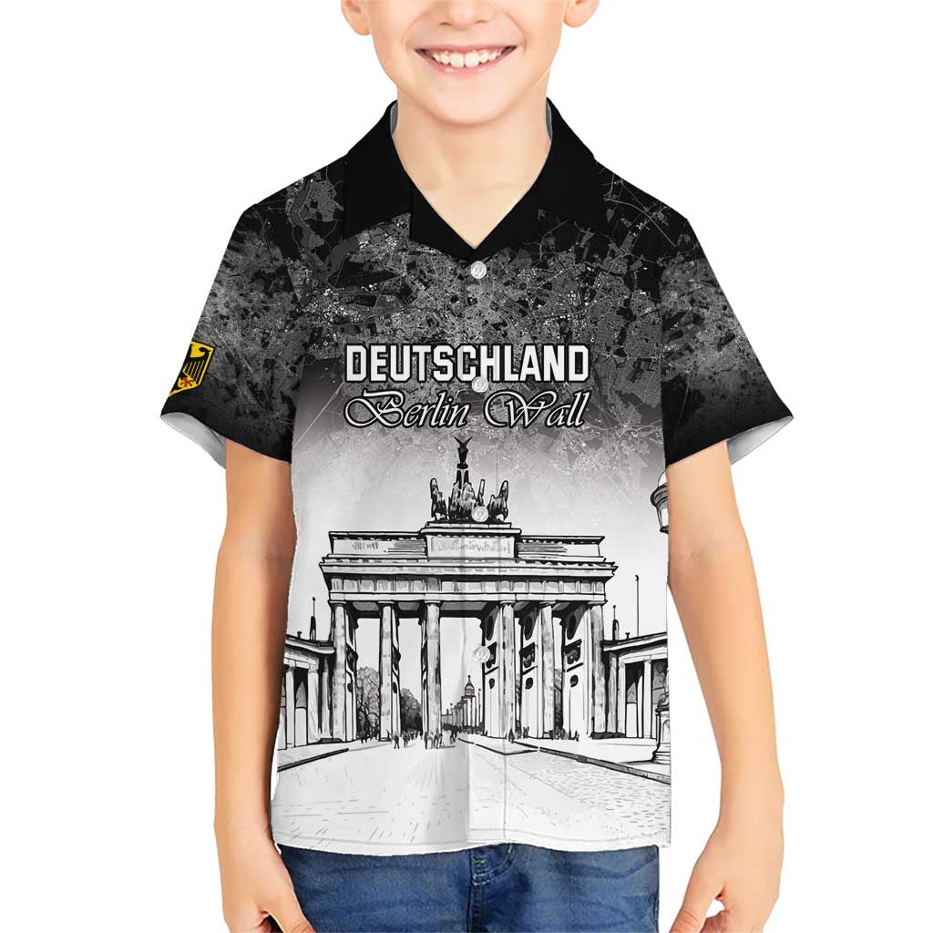 Personalized Germany Berlin Wall Family Matching Short Sleeve Bodycon Dress and Hawaiian Shirt Tag der Deutschen Einheit